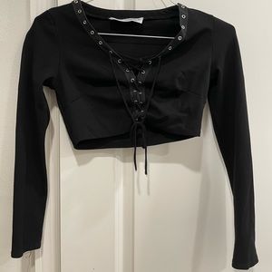 Gypsy warrior lace up crop